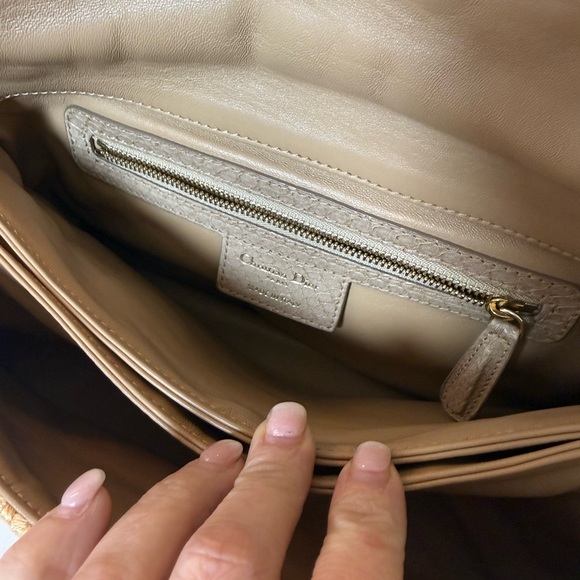 Dior Limited Edition Miss Dior Flap Bag Woven Tweed & Python Snakeskin Trim - Picture 12 of 16